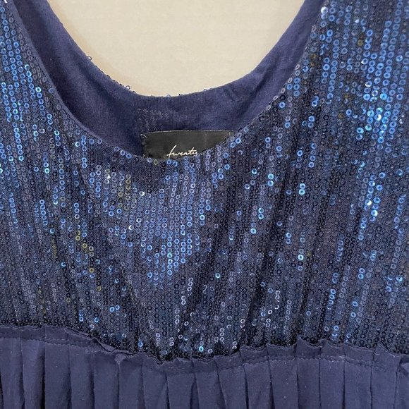 Forever Twenty One Knit Sequin Navy Top Sleeveless Size Large NWT - Picture 2 of 8